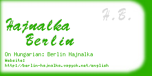 hajnalka berlin business card